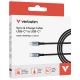 VERBATIM Kabal USB-C za sinhronizaciju i punjenje 100W/120cm Sync & Charge 31846 crni - EP3012861