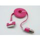 Kabel iPhone 4 FLAT hot pink 3m. - EP2447843