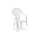 IPAE-PROGARDEN Baštenska plastična stolica Vega - bela 57,5 × 56 × 94 cm - 030765-1