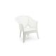IPAE-PROGARDEN Baštenska fotelja Lario - bela 72 × 72 × 76 cm - 037985