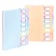 VIQUEL PVC Organiser sa 8 pregrada i gumicom Rainbow Pastel - 04CK34