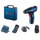 BOSCH Aku. bušilica/odvrtač GSR 120-LI; 2x2,0Ah + 23-delni set bitova za bušenje i uvrtanje sa držačem u koferu - 06019G8002