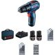 BOSCH Aku vibraciona bušilica-odvrtač GSB 12V-30 u torbi sa 2 x 2,0 Ah Li-ion , brzi punjač - 06019G9101