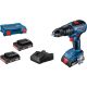 BOSCH Akumulatorska vibraciona bušilica - odvrtač GSB 18V-50, 18V, 3x2,0Ah - 06019H5121