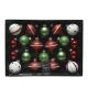 DECORIS Novogodišnje kugle, Red green mix, set 1/20 - 061630