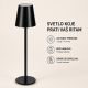 LED stona lampa NERA - punjiva, touch kontrola, 3 boje svetla i 4 nivoa, metalna, crna - EP3246694