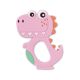 LORELLI Silikonska glodalica za bebe Dino - Lucky pink - 10210820002