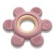 LORELLI SILIKONSKO DRVENA GLODALICA ZA BEBE FLOWER - NATURAL DEEP PINK - EP2740007