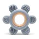 LORELLI SILIKONSKO DRVENA GLODALICA ZA BEBE FLOWER - NATURAL GREY - EP2739896