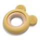 LORELLI SILIKONSKO DRVENA GLODALICA ZA BEBE BEAR  - NATURAL YELLOW - EP2740010