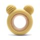 LORELLI SILIKONSKO DRVENA GLODALICA ZA BEBE BEAR  - NATURAL YELLOW - EP2740010