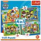 TREFL Puzzle 4u1 Holiday Paw Patrol 34395 - 54, 48, 35, 70 delova - T34395