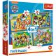 TREFL Puzzle 4u1 Holiday Paw Patrol 34395 - 54, 48, 35, 70 delova - T34395