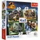 TREFL Puzzle 4u1 Dangerous dinosaurs 34607 - 54, 48, 35, 70 delova - 102815-34607