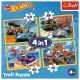 TREFL Puzzle 4u1 Hot Wheels Vehicles 34627 - 54, 48, 35, 70 delova - 102818-34627