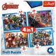 TREFL Puzzle 4u1 Brave Avengers 34386 - 54, 48, 35, 70 delova - 102821-34386