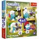TREFL Puzzle 4u1 Life in the Smurf Village 34664 - 54, 48, 35, 70 delova - 102837-34664