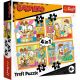 TREFL Puzzle 4u1 Garfield loves lasagna 34673 - 54, 48, 35, 70 delova - 102840-34673