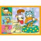 TREFL Puzzle 4u1 Garfield loves lasagna 34673 - 54, 48, 35, 70 delova - 102840-34673
