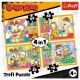 TREFL Puzzle 4u1 Garfield loves lasagna 34673 - 54, 48, 35, 70 delova - 102840-34673