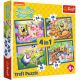 TREFL Puzzle 4u1 Sponge Bob's underwater life 34674 - 54, 48, 35, 70 delova - 102841-34674