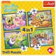 TREFL Puzzle 4u1 Sponge Bob's underwater life 34674 - 54, 48, 35, 70 delova - 102841-34674
