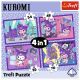 TREFL Puzzle 4u1 Kuromi Day 34676 - 54, 48, 35, 70 delova - 102842-34676