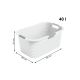 ROTHO Korpa za veš 40L Country, bela - RLC40W