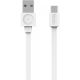 ALLOCACOC DESIGNNEST Flat micro usb kabl 10452WT/USBMBC, beli - 10452WT-USBMBC