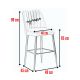 HANAH HOME Set barskih stolica Vento 2/1, antracit - 107BCK1144