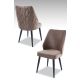 HANAH HOME Set trpezarijskih stolica Pufi 4/1, kapućino/crna - 107BCK1193