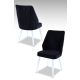 HANAH HOME Set trpezarijskih stolica Pufi 4/1, crna/bela - 107BCK1214