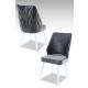 HANAH HOME Set trpezarijskih stolica Pufi 4/1, siva/bela - 107BCK1219