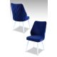 HANAH HOME Set trpezarijskih stolica Pufi 4/1, kraljevsko plava/bela - 107BCK1221