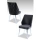 HANAH HOME Set trpezarijskih stolica Pufi 2/1, hrom/antracit - 107BCK1224