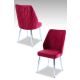 HANAH HOME Set trpezarijskih stolica Pufi 2/1, hrom/crvena - 107BCK1227