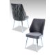 HANAH HOME Set trpezarijskih stolica Pufi 2/1, hrom/siva - 107BCK1230