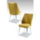 HANAH HOME Set trpezarijskih stolica Pufi 2/1, hrom/žuta - 107BCK1234