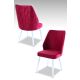 HANAH HOME Set trpezarijskih stolica Pufi 2/1, crvena/bela - 107BCK1238