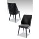 HANAH HOME Set trpezarijskkih stolica Pufi 2/1, antracit/crna - 107BCK1246