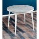 HANAH HOME Okrugli trpezarijski sto Stil Antik, siva/bela - 107BCK1504