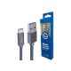 XWAVE Kabl USB Tip C muški na Tip A muški 1.2m 3A, siva - 028907