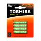 TOSHIBA Cink Baterije R03 BP 4/1 - 1100015084