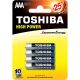 TOSHIBA Alkalne Baterije High Power LR03 BP 4/1 - 1100015087
