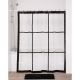 TENDANCE Zavesa za kadu 180x180cm Retro, bela/crna - 1108716
