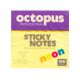 OCTOPUS Samolepljivi blok 75x75mm 100 lista neon žuti unl-2042 - 112922-1