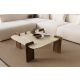 HANAH HOME Klub sto Afrolli, mermerna/tamno braon - EP3056475