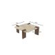 HANAH HOME Klub sto Afrolli, mermerna/tamno braon - EP3056475