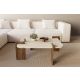 HANAH HOME Klub sto Afrolli, mermerna/tamno braon - EP3056475