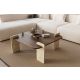 HANAH HOME Klub sto Afrolli, braon/mermerna krem - EP3056478